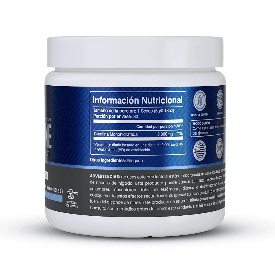 100% CREATINA PURA MONOHIDRATADA 150G - Imagen 2