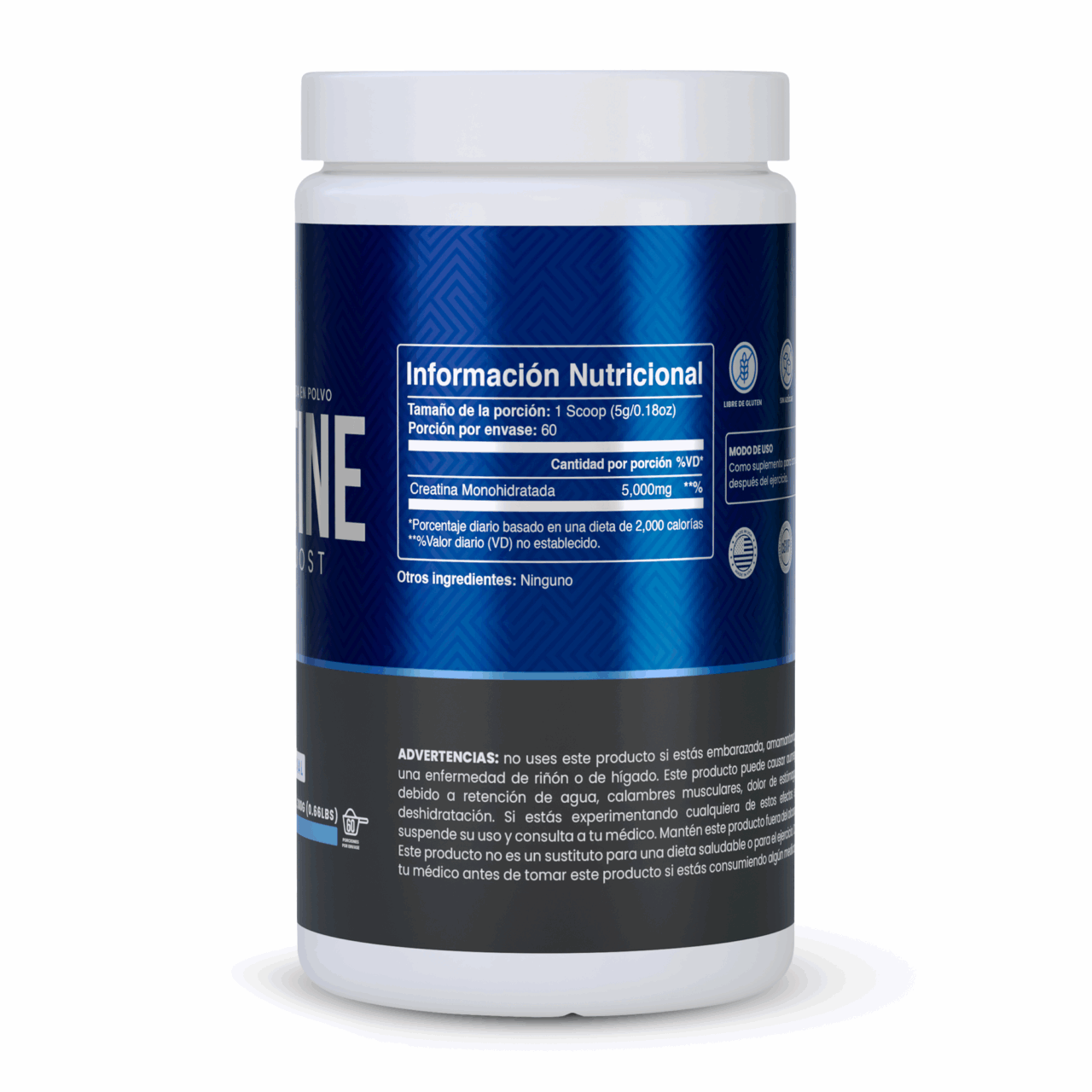 100% CREATINA PURA MONOHIDRATADA 300G - Imagen 2